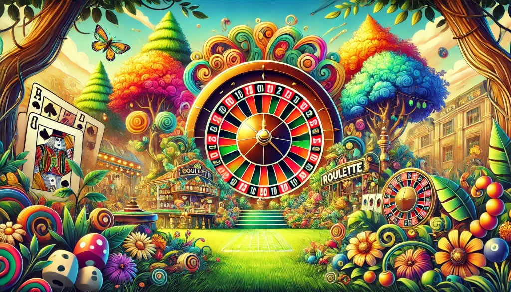 Roulette là một trò chơi sòng bạc nổi tiếng, bắt nguồn từ Pháp, được chơi trên một bàn tròn có một bánh xe quay và một quả bóng nhỏ.